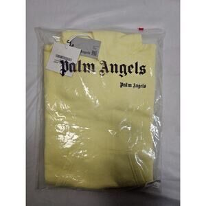 Palm Angels Unisex Hoodie Yellow Size S NWT